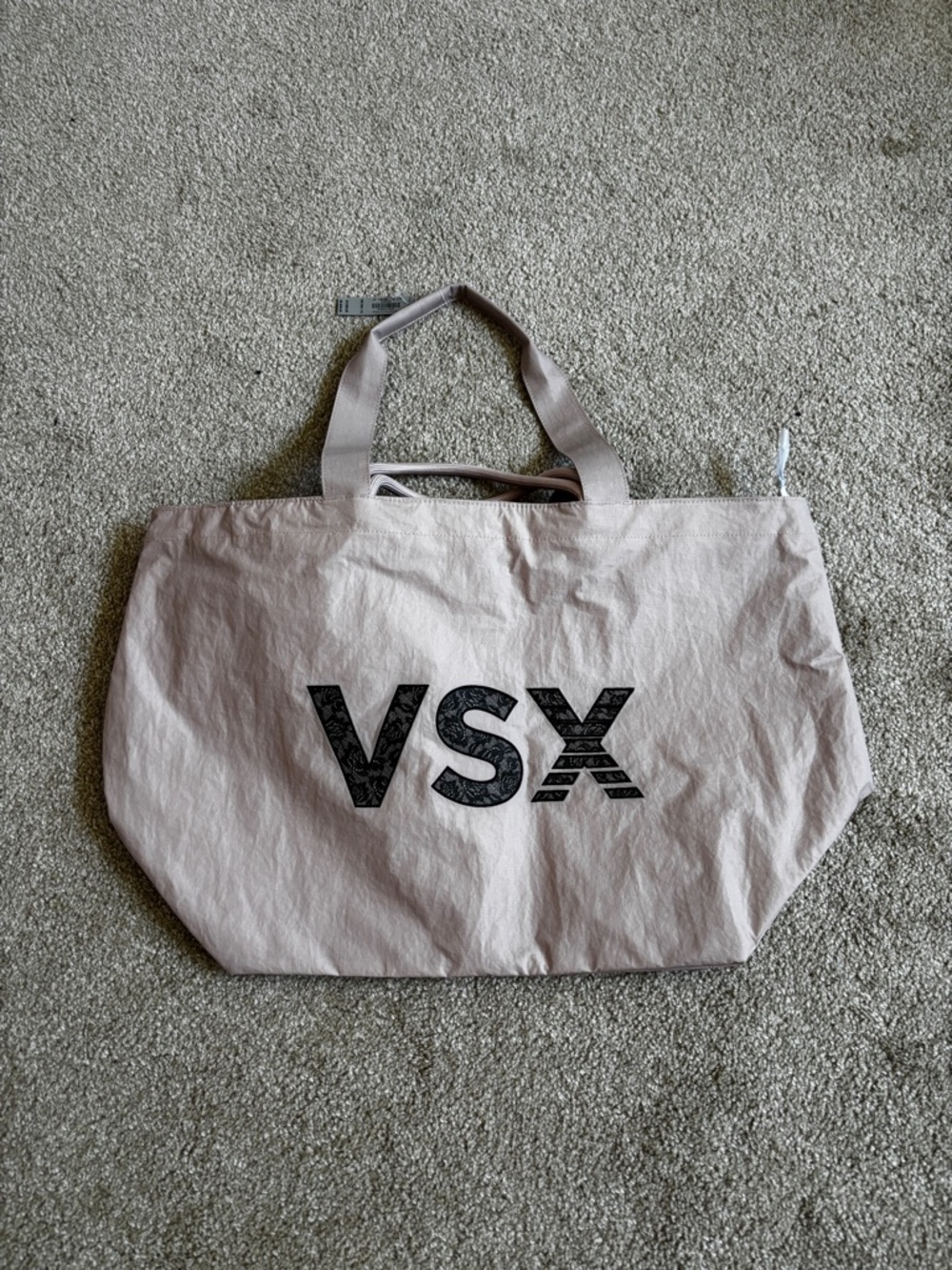 VSX Light Pink Tote with Bold Black Logo